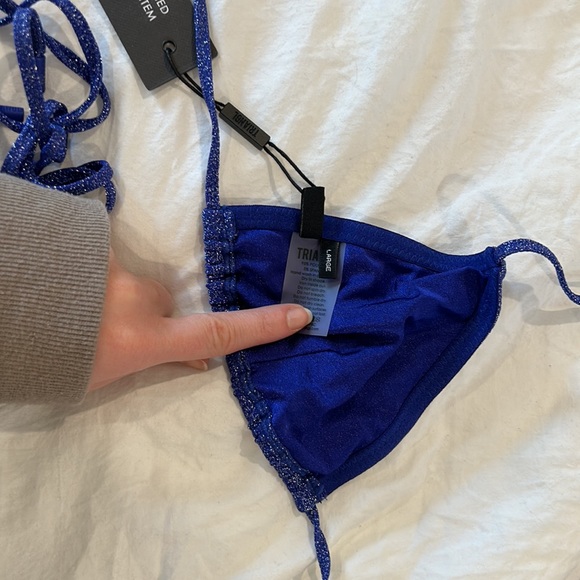 Blue Sparkly Triangl Bikini - NEVER WORN - Picture 9 of 9